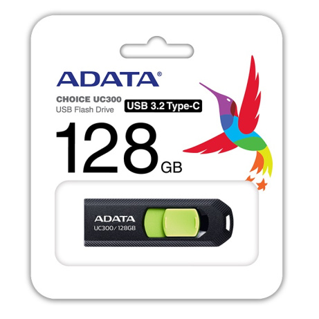 ADATA UC300/128GB/USB 3.2/USB-C/Černá