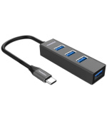 PremiumCord 5G USB Hub Type C na 4x USB 3.2 Gen 1