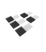 QNAP - HS-M2SSD-07 - Heatsink for M.2 SSD module,15*15MM, Black, self adhesive, 5 pcs