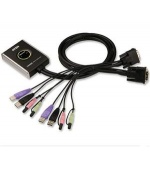 ATEN 2port DVI KVMP, USB 2.0, audio, mini, 1.2m