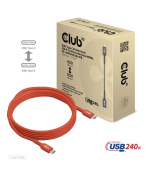 Club3D kabel USB-C, Oboustranný USB-IF Certifikovaný data kabel, PD 240W(48V/5A) EPR M/M 4m