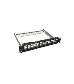 Solarix 10" modulární neosazený patch panel Solarix 12 portů 1U SX12M-0-STP-BK-UNI-N-10