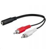 PremiumCord Kabel Jack 3,5mm-2xCINCH F/M 20cm