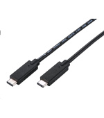 C-TECH kabel USB 3.2, Type-C (CM/CM), PD 100W, 20Gbps, 2m, černý