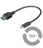 PREMIUMCORD Adaptér USB 3.1 C/male - USB 3.0 A/female, OTG, 0,2m