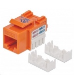 Intellinet Cat6 Keystone Jack, UTP, Orange, Punch-down