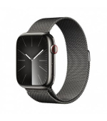 APPLE Watch Series 9 GPS + Cellular 45mm Graphite Stainless Steel Case with Graphite Milanese Loop