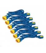 APC Power Cord Kit (6 ks), Locking, C13 to C14, 1.2m, Blue