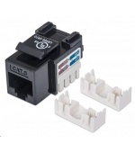 Intellinet Cat6 Keystone Jack, UTP, Black, Punch-down