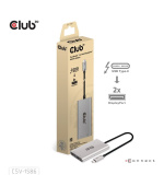 Club3D Video hub Thunderbolt 3 na 2x DP, Dual 4K60Hz nebo Single 8K60Hz/4K120Hz