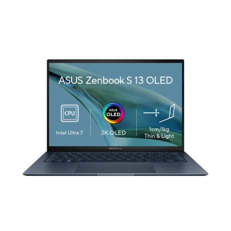 ASUS Zenbook S 13 OLED/UX5304MA/U7-155U/13,3"/2880x1800/32GB/1TB SSD/4C-iGPU/W11P/Blue/2R