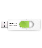 ADATA Flash Disk 512GB UV320, USB 3.2, bílo-zelená