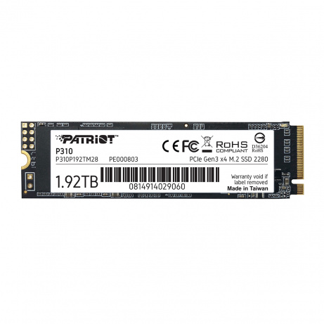 SSD 1920GB PATRIOT P310 M.2 NVMe, Gen3x4