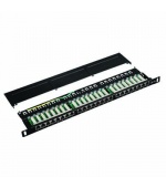 DATACOM Patch panel 19" STP 24 port CAT5E LSA 0,5U