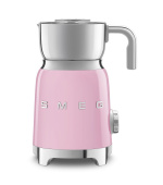 BAZAR - Smeg MFF11PKEU, napěňovač mléka, 500 W, 600 ml, horká čokoláda / mléko, lehká pěna, růžový - opraveno