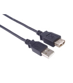 PremiumCord kabel prodlužovací USB 2.0, A-A, 0,5m, černá