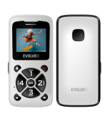 EVOLVEO EasyPhone ID, mobilní telefon pro seniory, bílá