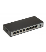 MaxLink reverzní PoE switch RSG-8-1P-DC 7x PoE IN, 1x PoE Out, 1x DC Out