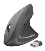 BAZAR - TRUST Myš Verto wireless ergonomic mouse USB, black (černá) - Poškozený obal (Komplet)