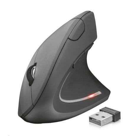 BAZAR - TRUST Myš Verto wireless ergonomic mouse USB, black (černá) - Poškozený obal (Komplet)