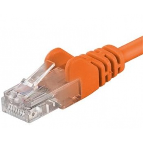 Patch kabel UTP RJ45-RJ45 level 5e 0.5m, oranžová