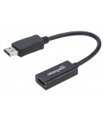 MANHATTAN Adaptér, DisplayPort, DP-Male/HDMI-Female, černý