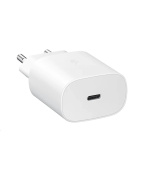 Samsung cestovní nabíječka EP-TA800XWE, Quickcharge 25W, kabel USB-C, bílá