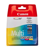 Canon CARTRIDGE CLI-526 C/M/Y Multi pack pro PIXMA MG5150, IP4x50, MG5x50, MG8250, MX715 (450 str.)