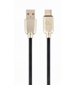 GEMBIRD Kabel USB-A na USB-C kabel (AM/CM), 2m, pogumovaný, černý, blister