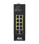 Tripplite Přepínač 8x zdroj Lite Manag. Eth. Switch,10/100/1000Mb/s,2GbE SFP,PoE+ 30W,-10°+60°C,DIN