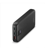 Hama PD 10 powerbanka, 10000 mAh, PD, Qualcomm, 3 výstupy: 2x USB-C, 1x USB-A, LED displej