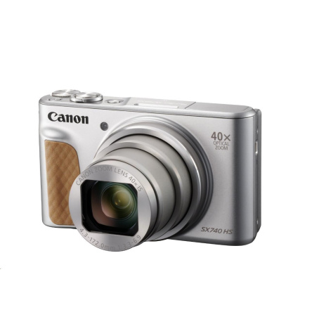 Canon PowerShot SX740 HS Lite Travel, 20.3Mpix, 40x zoom, WiFi, 4K video - stříbrný