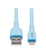 Tripplite Kabel USB-A/Lightning Synch/Nabíjení,MFi,Samec/Samec,Safe-IT Antibakt,flex,sv.modrá, 0.91m