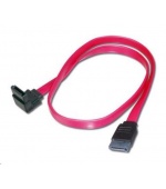 PREMIUMCORD Kabel SATA 0,5m 1x90°+1x rovný konektor