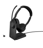 Jabra Evolve2 55/Stereo/ANC/USB-C/BT-USB/Bezdrát/Stand/Černá