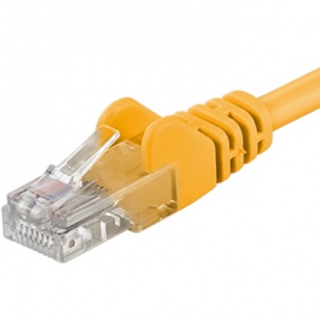 PremiumCord Patch kabel UTP RJ45-RJ45 level 5e 0.5m žlutá