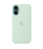 iPhone 16 Silicone Case with MS - Aquamarine