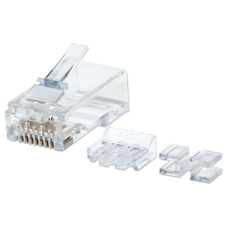 Intellinet konektor RJ45, Cat6A, UTP, 15µ, drát, 80 ks v nádobě