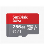 SanDisk MicroSDXC karta 256GB Ultra (100MB/s, Class 10, Android) + adaptér