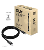 Club3D Kabel USB4 Gen3x2 Type-C Oboustranný kabel 8K60Hz, Data 40 Gbps, PD 240W(48V/5A) EPR M/M 2m