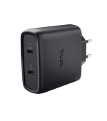 TRUST MAXO 65W 2P USB-C GAN CHARGER BLK