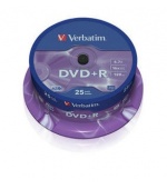 VERBATIM DVD+R(25-Pack)Spindle/General Retail/16x/4.7GB