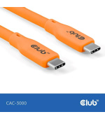 Club3D Kabel USB-C 4.0, 20Gbps, 4K60Hz, PD 240W, 2m, oranžová