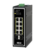 Tripplite Přepínač 8xzdroj Unmanaged Ethernet Switch,10/100/1000Mb/s,2GbE SFP,PoE+30W,-40°+75°C, DIN