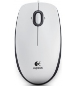 Logitech B100/Kancelářská/Optická/800 DPI/Drátová USB/Bílá