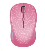 BAZAR - TRUST Myš Yvi Wireless Mouse USB, pink (růžová)