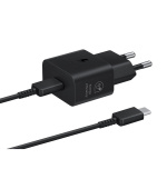 Samsung síťová nabíječka EP-T2510XBE + kabel USB-C, 25W, černá