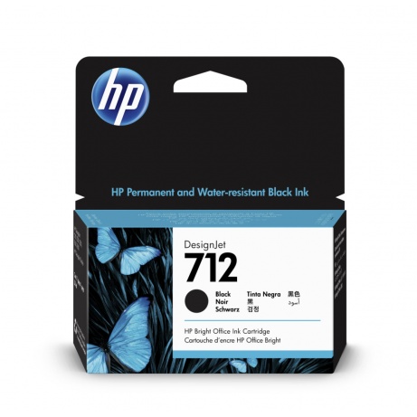 HP 712 Inkoustová náplň černá (38ml), 3ED70A