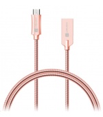 CONNECT IT Wirez Steel Knight Micro USB - USB, metallic rose-gold, 1 m