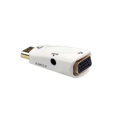 PremiumCord převodník HDMI na VGA + audio, bílý